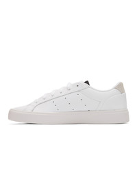 adidas Originals White Sleek Sneakers