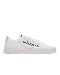 adidas Originals White Sleek Sneakers