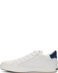 DSQUARED2 White Snakeskin Sneakers