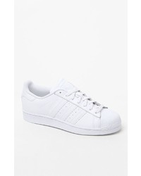 adidas White Stripe Superstar Low Top Sneakers