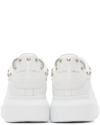 Alexander McQueen White Studded Oversized Sneakers