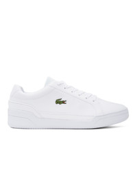 Lacoste White Textured Challenge Sneakers
