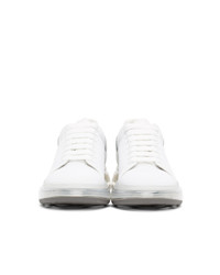 Alexander McQueen White Textured Oversized Sneakers