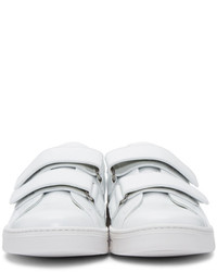 Prada White Two Strap Sneakers