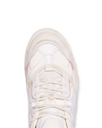 Vans White Varix Leather And Suede Sneakers