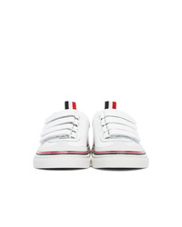 Thom Browne White Vulcanized Calfskin Sneakers