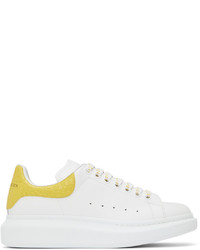 Alexander McQueen White Yellow Oversized Sneakers