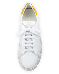 Anya Hindmarch Wink Napa Leather Low Top Sneaker Whiteyellow