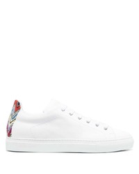 Missoni Zigzag Trimmed Leather Sneakers