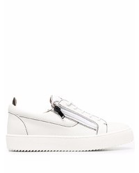 Giuseppe Zanotti Zip Detail Leather Sneakers