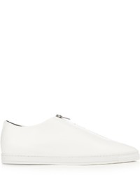 Stella McCartney Zip Front Point Toe Faux Leather Flats