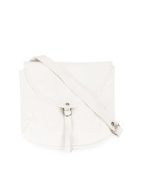 White Leather Messenger Bag