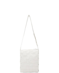 Bottega Veneta White Intrecciato Messenger Bag