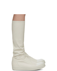 Rick Owens Off White Sock Boots