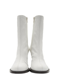 Simon Miller White Stretch Boots Tee Heel Boots