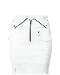 RtA Fold Over Leather Mini Skirt