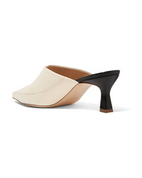 Wandler Bente Two Tone Textured Leather Mules