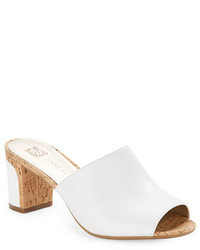Anne Klein Carena Open Toe Leather Mules