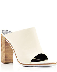 Tibi Leather Mules In Ivory