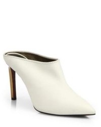 Lanvin Leather Point Toe Mules