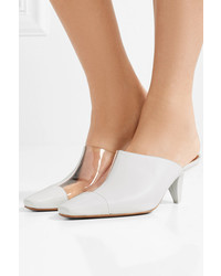 Neous Paneled Leather And Perspex Mules