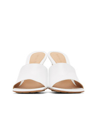 Bottega Veneta White Stretch Heeled Sandals
