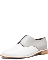 Robert Clergerie Jirac Leather Oxfords In Grey White