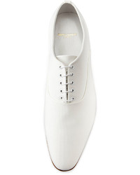 Saint Laurent Lulu Canvas Oxford Shoe White