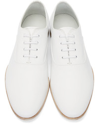 Alexander McQueen White Leather Oxfords
