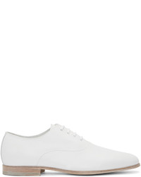 Alexander McQueen White Leather Oxfords