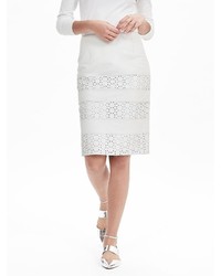 Banana Republic Limited Edition Laser Cut Leather Skirt