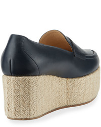 Gabriela Hearst Leather Penny Loafer Espadrille