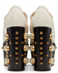 Gucci Off White Vegas Platform Loafer Heels