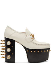 Gucci Off White Vegas Platform Loafer Heels