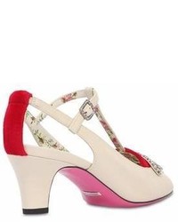 Gucci 55mm Anita Crystal Bow Leather Pumps