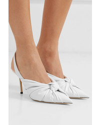 Jimmy Choo Annabell 85 Knotted Leather Slingback Pumps