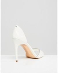 Ted Baker Caawmi White Leather Cut Out Court Shoe