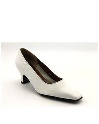California Magdesians Ann White Narrow Leather Pumps Heels Shoes