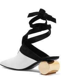 J.W.Anderson Jw Anderson Suede Trimmed Leather Pumps White