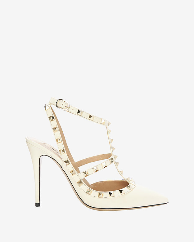 valentino rockstud ivory pumps