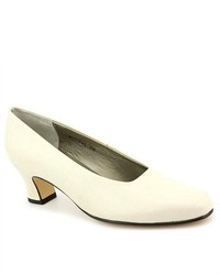 Ros Hommerson Vicki White Narrow Leather Pumps Heels Shoes