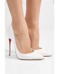 Christian Louboutin So Kate 120 Patent Leather Pumps White
