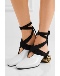 J.W.Anderson Suede Trimmed Leather Pumps White