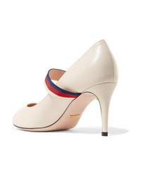 Gucci Sylvie Med Leather Pumps