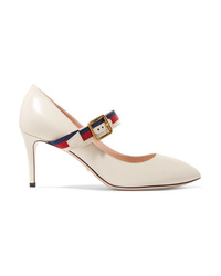 Gucci Sylvie Med Leather Pumps