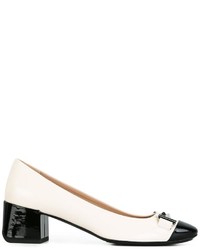 Tod's Silver Tone Buckle Pumps