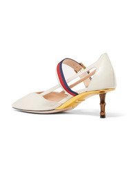 Gucci Unia Med Leather Pumps