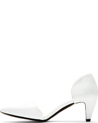 Proenza Schouler White Leather Dorsay Heels