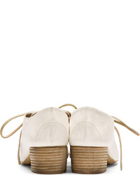 Marsèll White Leather Open Toe Heeled Shoes