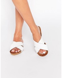 Asos Collection Fergus Cross Strap Leather Sandals